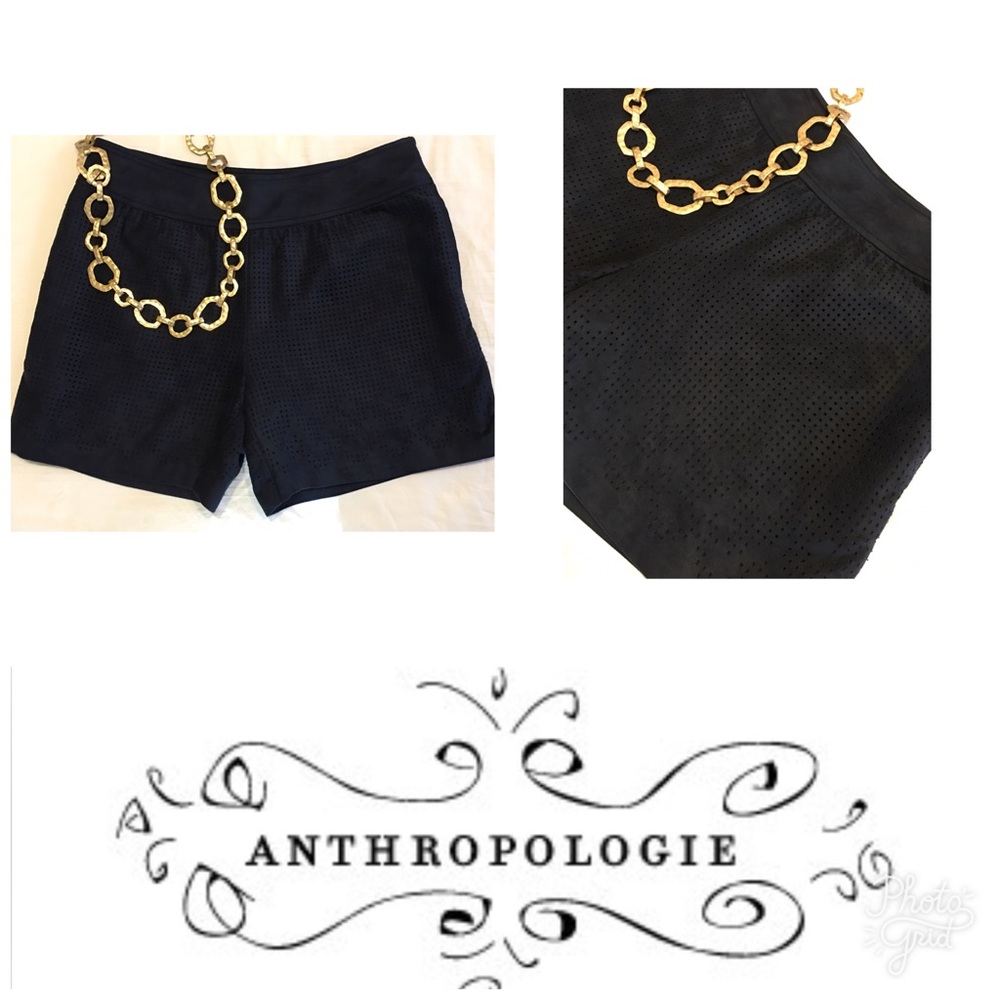 Anthropologie elevens Shorts - Suede Perforated & Side Pocket Vacation Travel